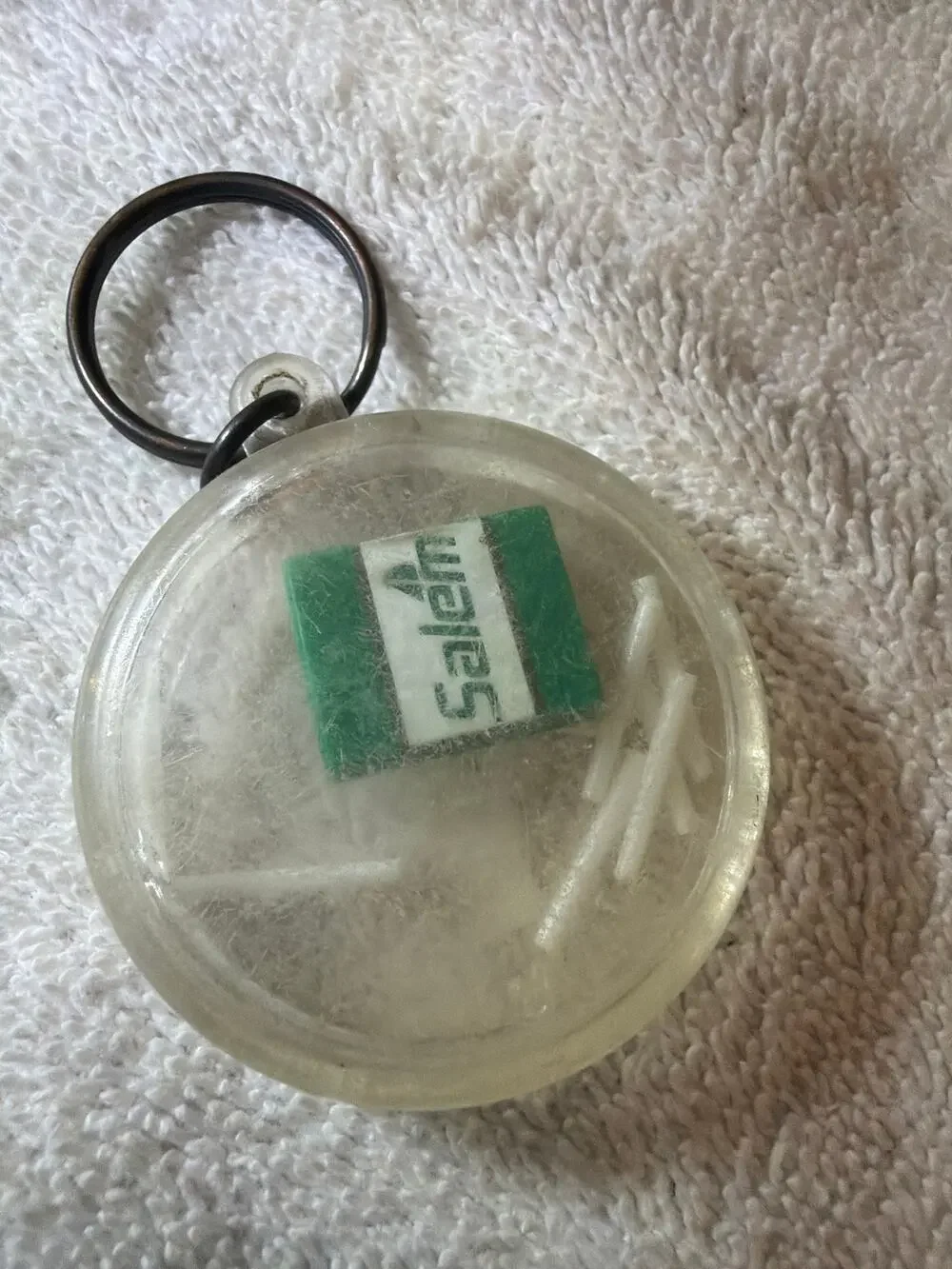 VTG Salem Cigarettes Promotional Keychain Mini Pack Advertising Tobacco Key Ring